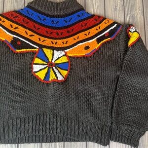 Elf Sack Native American Winter Patterned Women's Sweater Sz Medium
